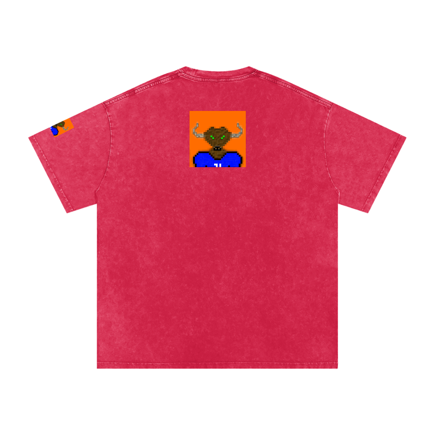crypt0m1notaur TEE Snow Washed Oversized Cotton T-Shirt