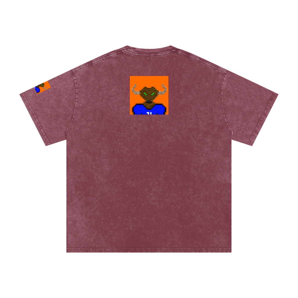 crypt0m1notaur TEE Snow Washed Oversized Cotton T-Shirt