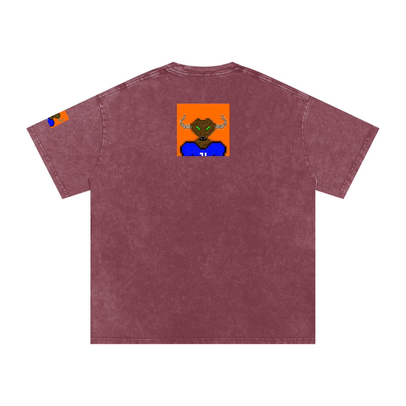 crypt0m1notaur TEE Snow Washed Oversized Cotton T-Shirt