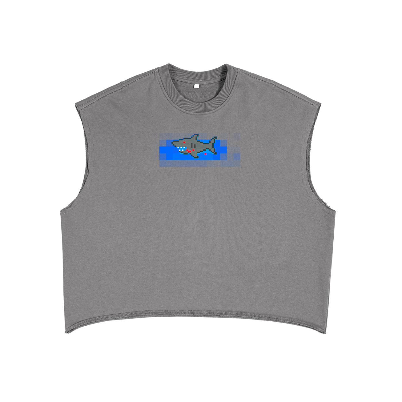 PIXEL SHARK - French Terry Boxy Tank Top