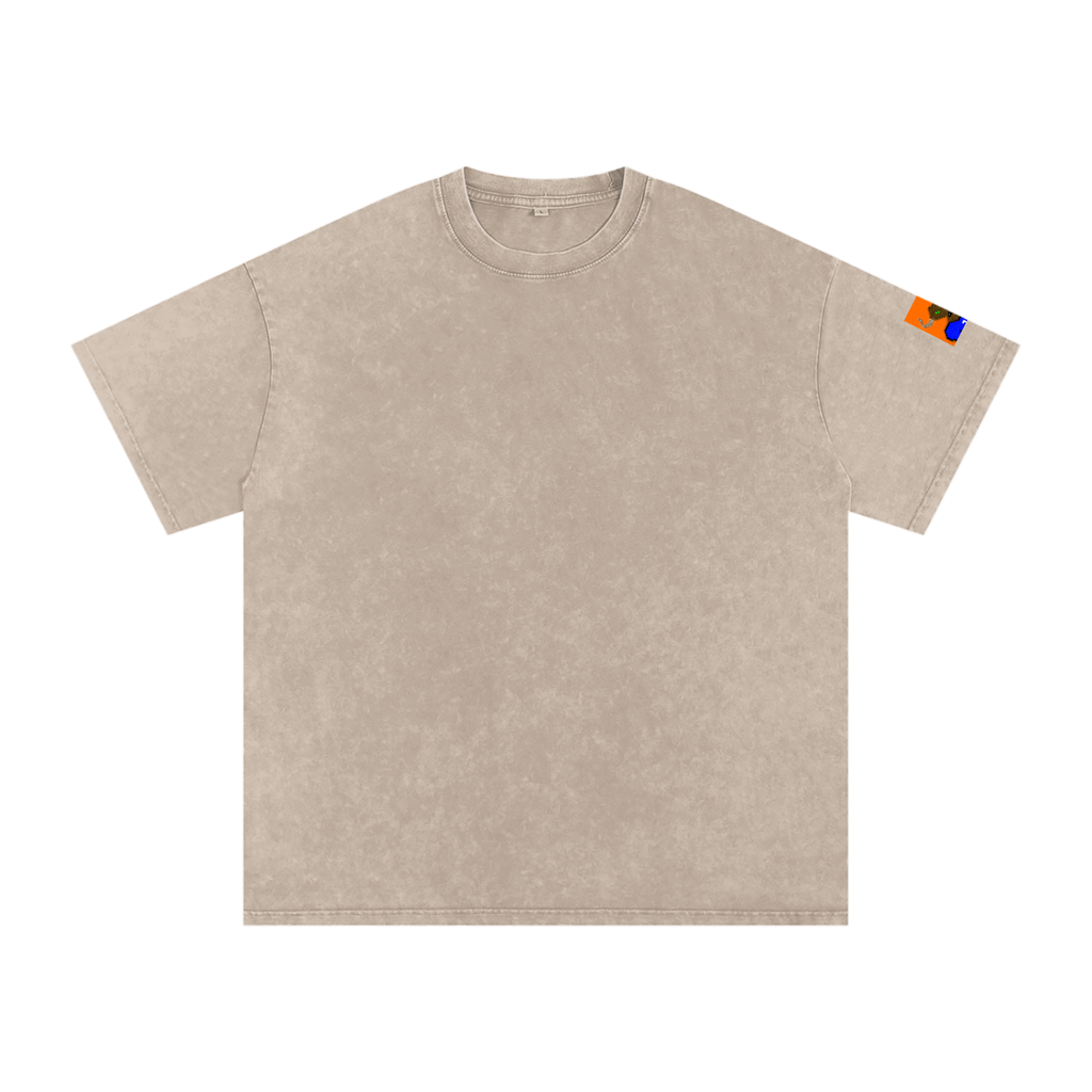 crypt0m1notaur TEE Snow Washed Oversized Cotton T-Shirt