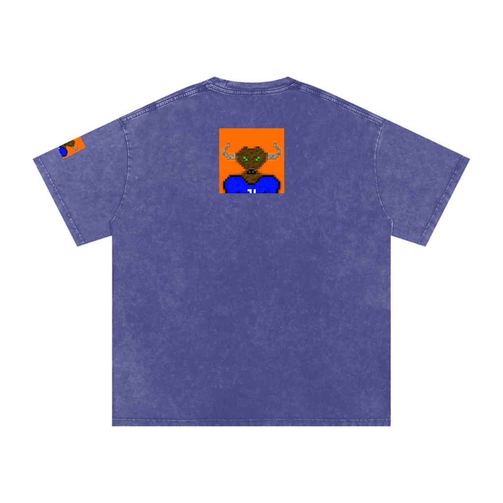 crypt0m1notaur TEE Snow Washed Oversized Cotton T-Shirt
