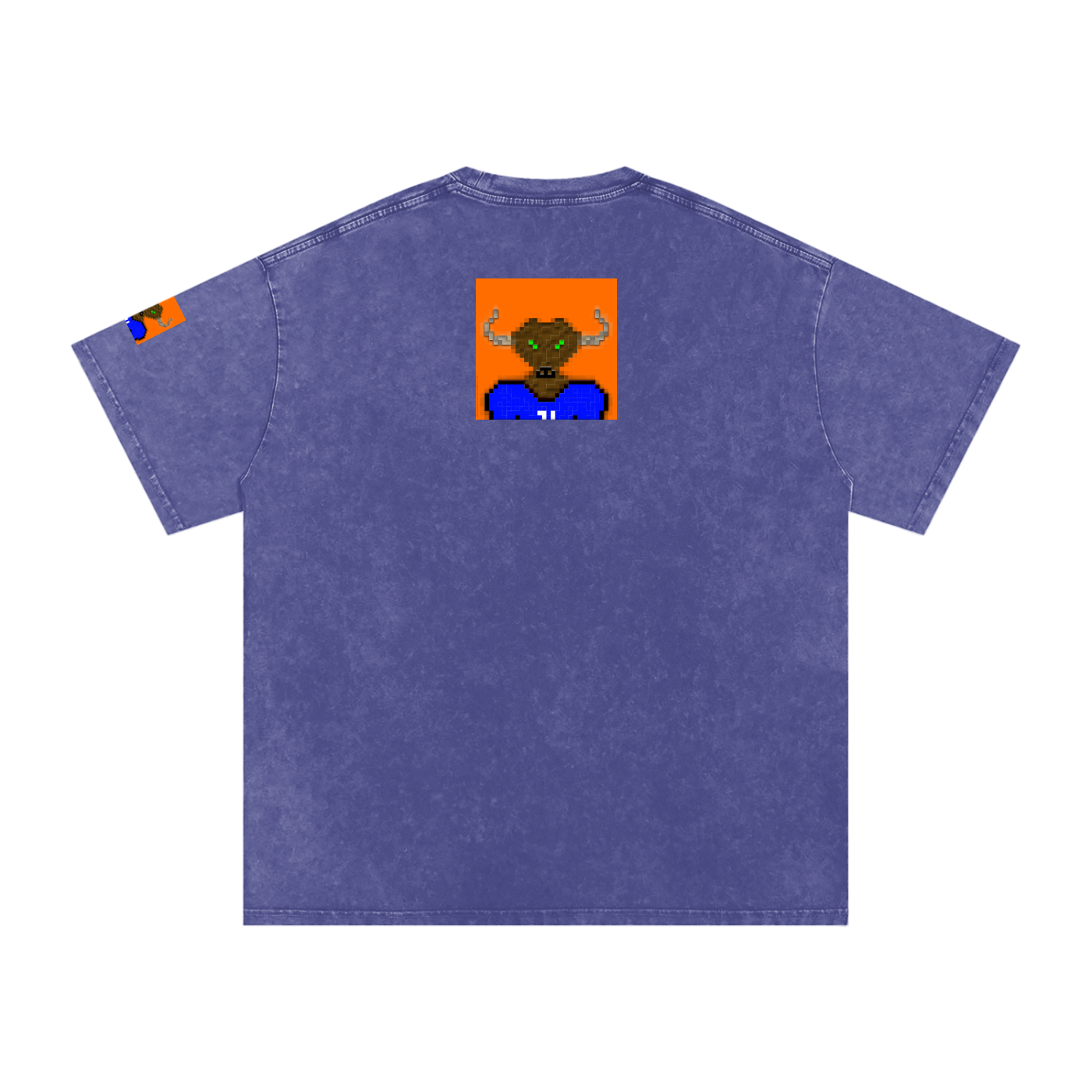 crypt0m1notaur TEE Snow Washed Oversized Cotton T-Shirt