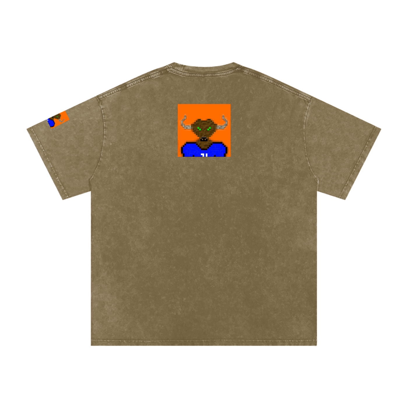 crypt0m1notaur TEE Snow Washed Oversized Cotton T-Shirt