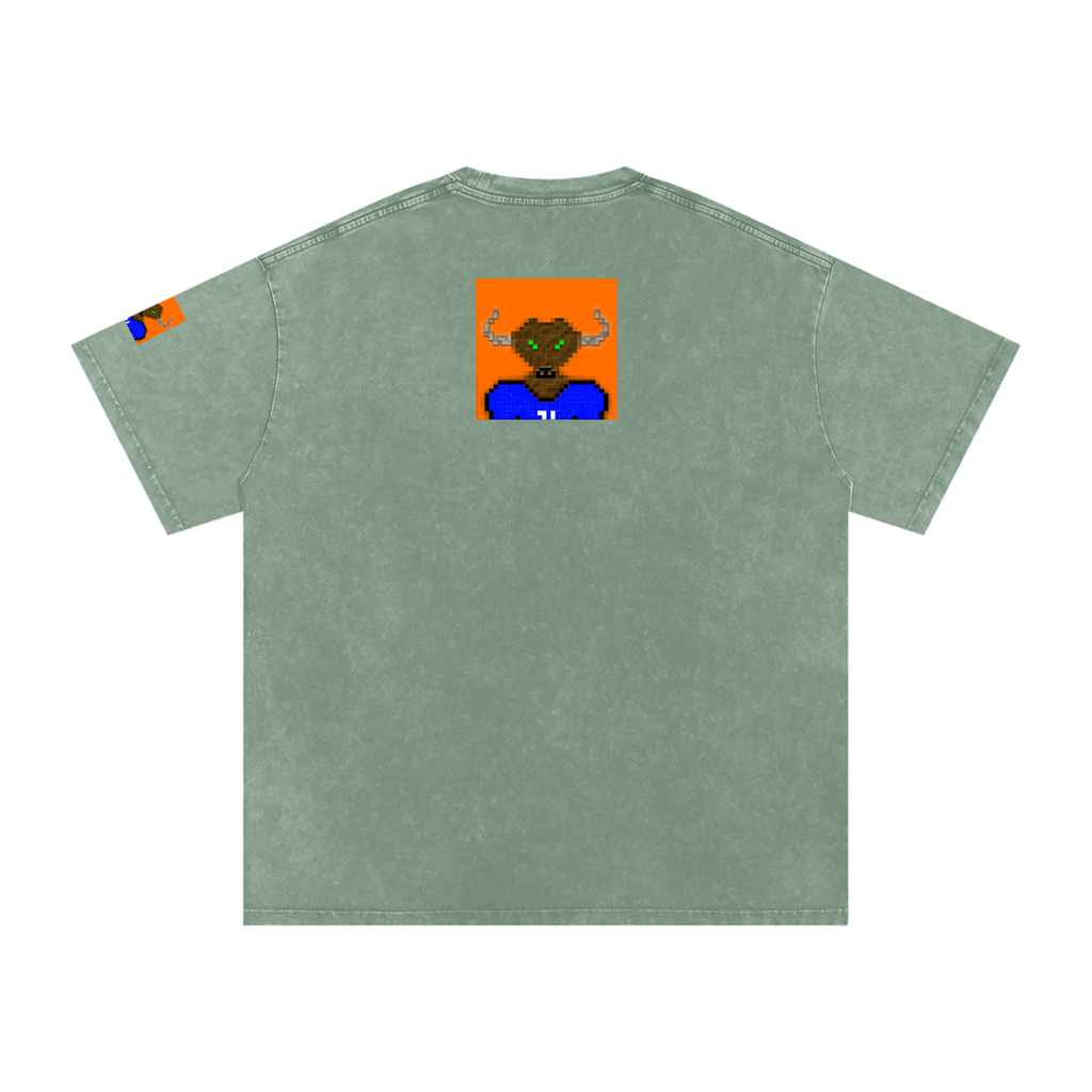 crypt0m1notaur TEE Snow Washed Oversized Cotton T-Shirt
