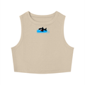 BLOODBYTE PIXEL Killer Whale / Orca Women's Tight Crewneck Crop Tank Top