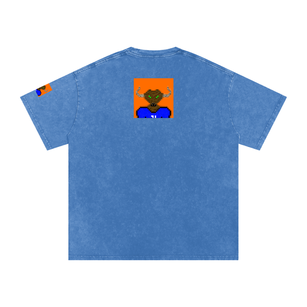 crypt0m1notaur TEE Snow Washed Oversized Cotton T-Shirt