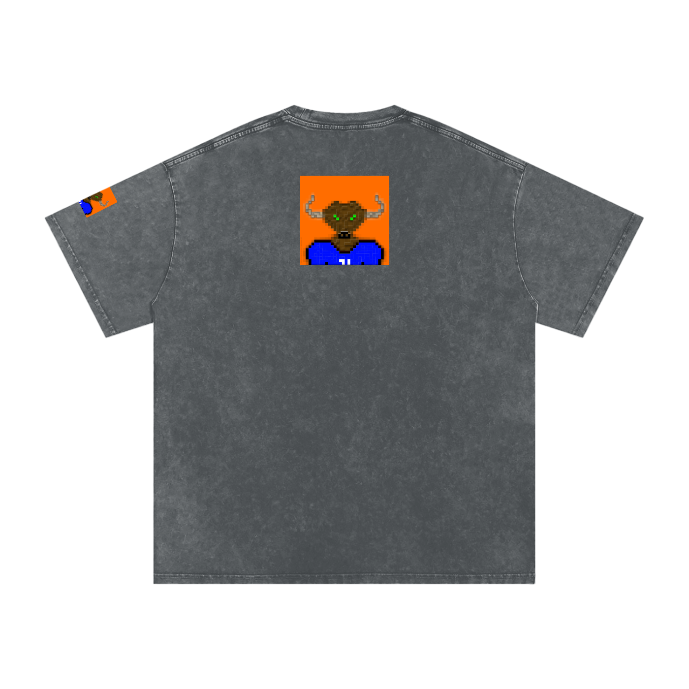 crypt0m1notaur TEE Snow Washed Oversized Cotton T-Shirt