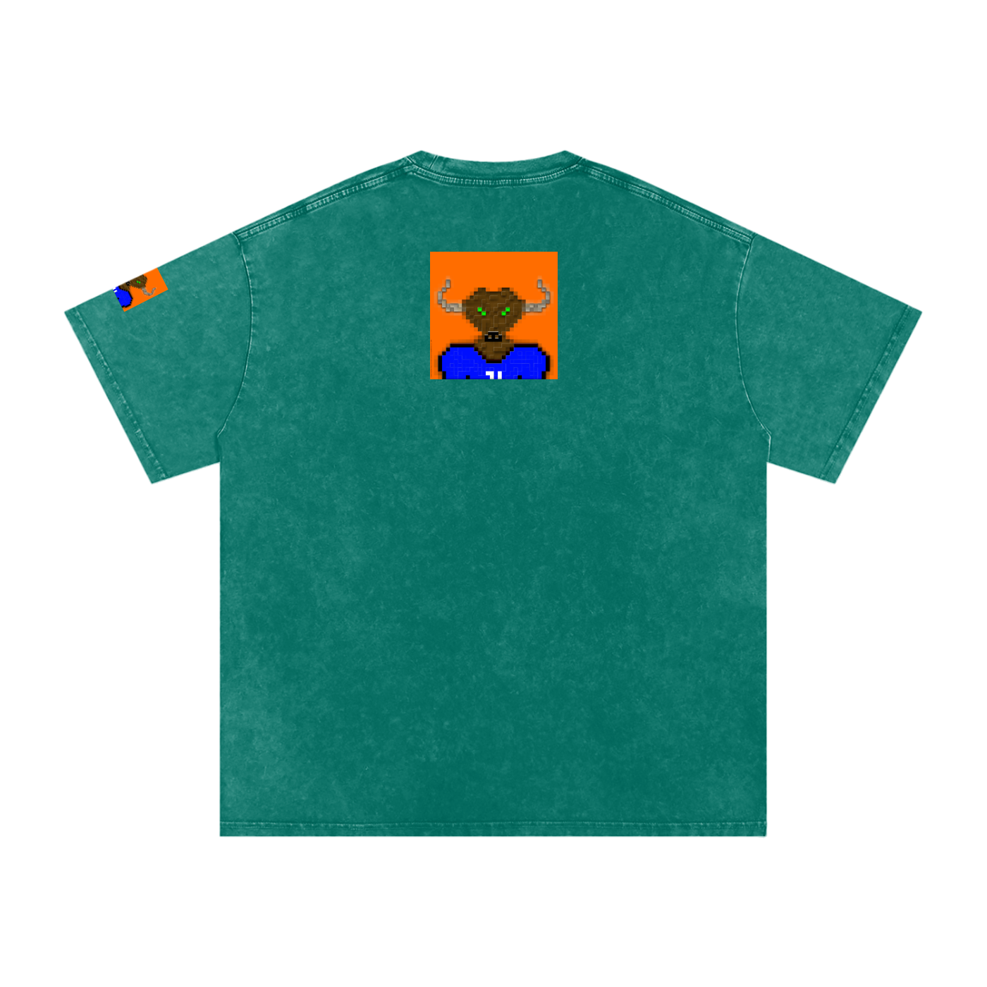 crypt0m1notaur TEE Snow Washed Oversized Cotton T-Shirt