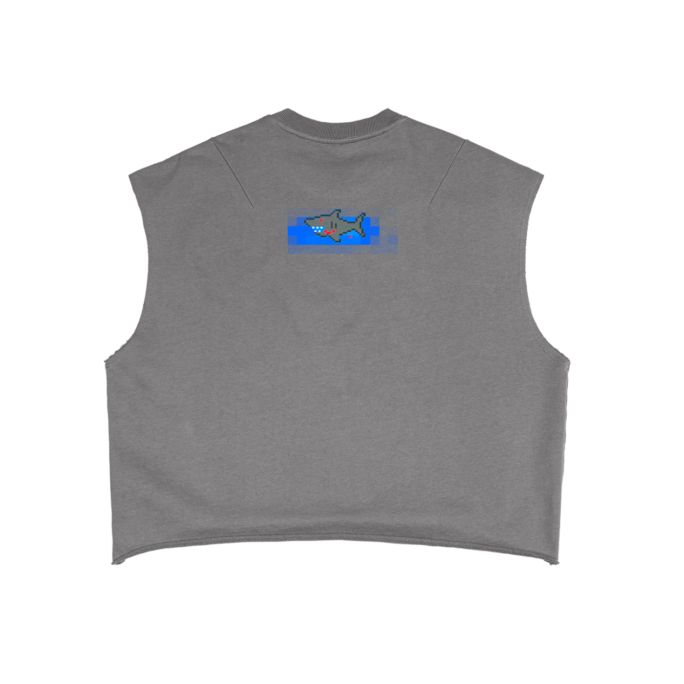 PIXEL SHARK - French Terry Boxy Tank Top