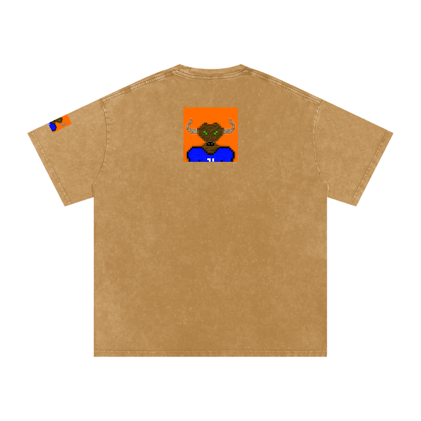 crypt0m1notaur TEE Snow Washed Oversized Cotton T-Shirt