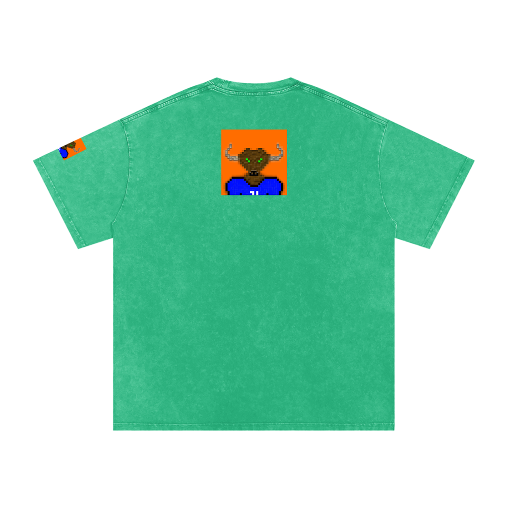 crypt0m1notaur TEE Snow Washed Oversized Cotton T-Shirt